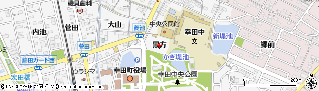 愛知県幸田町（額田郡）菱池（黒方）周辺の地図