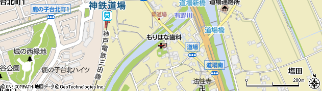 兵庫県神戸市北区道場町道場48周辺の地図