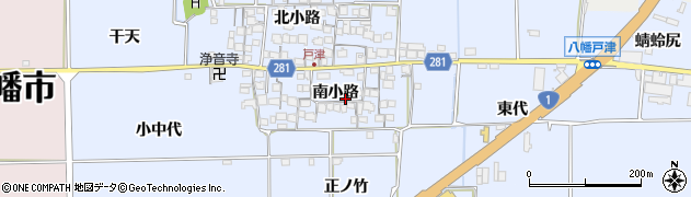 京都府八幡市戸津南小路13周辺の地図