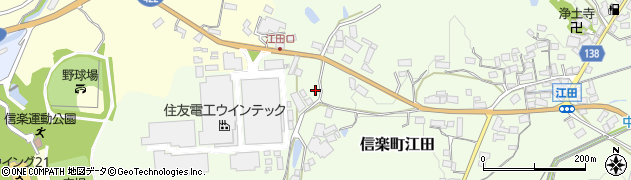 滋賀県甲賀市信楽町江田143周辺の地図
