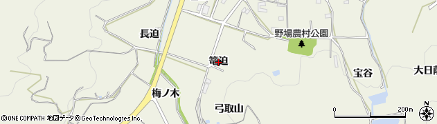 愛知県幸田町（額田郡）野場（篭迫）周辺の地図
