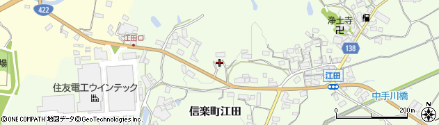 滋賀県甲賀市信楽町江田332周辺の地図