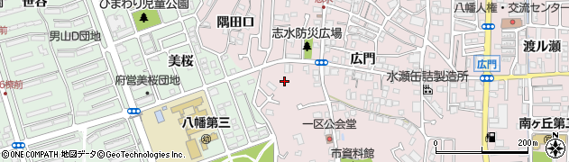 京都府八幡市八幡（山下）周辺の地図