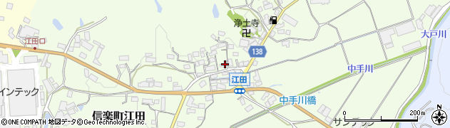 滋賀県甲賀市信楽町江田423周辺の地図