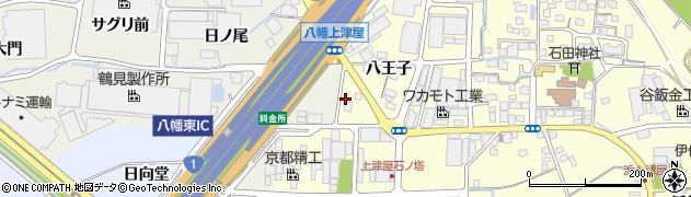 京都府八幡市上津屋八王子95周辺の地図