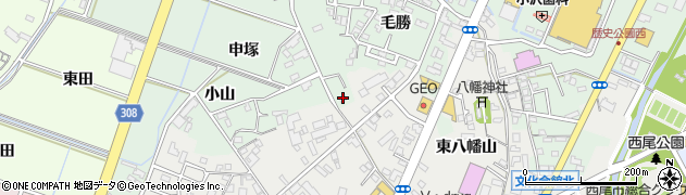 愛知県西尾市下町毛勝98周辺の地図