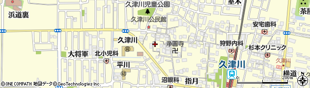 京都府城陽市平川指月134周辺の地図