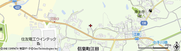 滋賀県甲賀市信楽町江田334周辺の地図