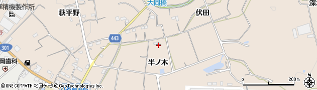 愛知県新城市黒田（半ノ木）周辺の地図