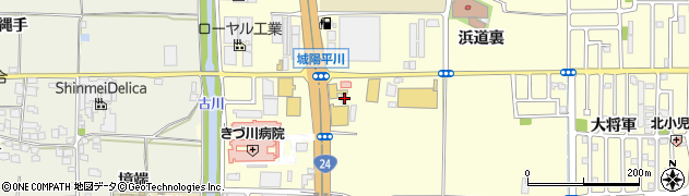 京都府城陽市平川西六反53周辺の地図