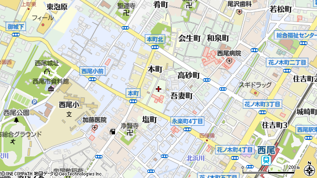 〒445-0866 愛知県西尾市塩町の地図