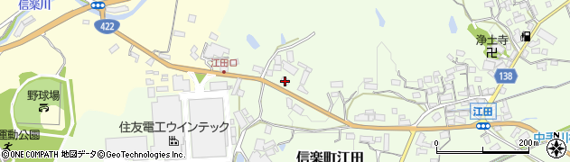 滋賀県甲賀市信楽町江田318周辺の地図