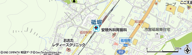 砥堀駅周辺の地図