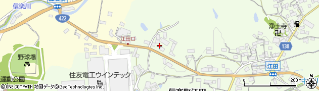 滋賀県甲賀市信楽町江田311周辺の地図