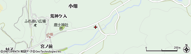 愛知県新城市小畑権現周辺の地図