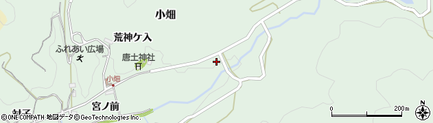 愛知県新城市小畑（権現）周辺の地図