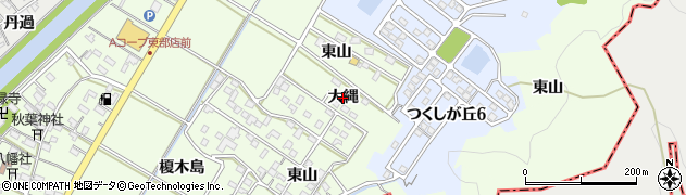 愛知県西尾市駒場町（大縄）周辺の地図