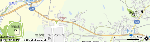 滋賀県甲賀市信楽町江田284周辺の地図