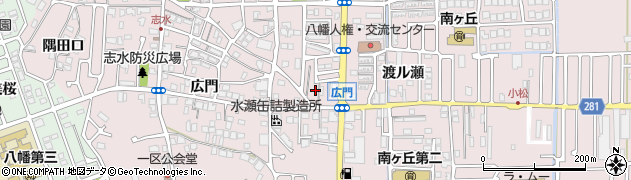 京都府八幡市八幡三反長15周辺の地図