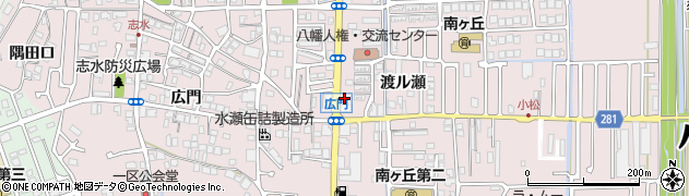 京都府八幡市八幡周辺の地図