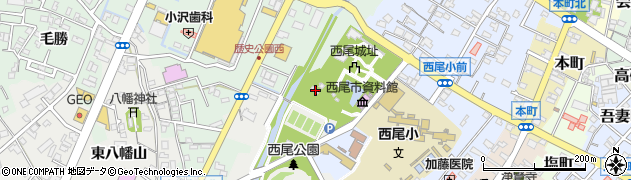 西尾神社周辺の地図