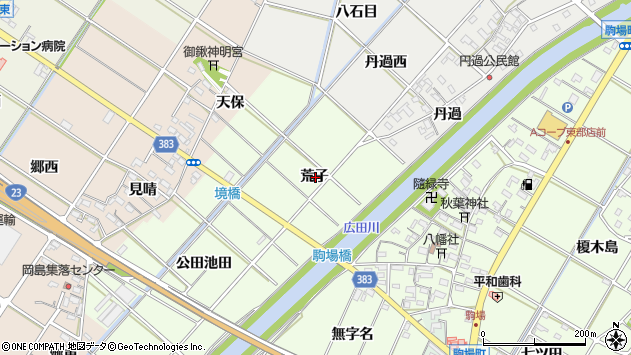 〒445-0021 愛知県西尾市駒場町の地図