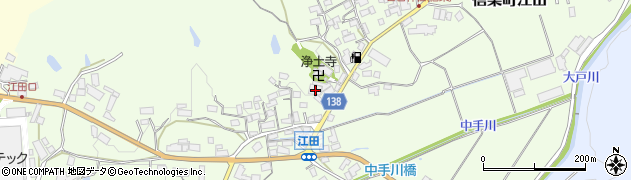 滋賀県甲賀市信楽町江田444周辺の地図