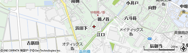愛知県西尾市中畑町鵜ノ首26周辺の地図