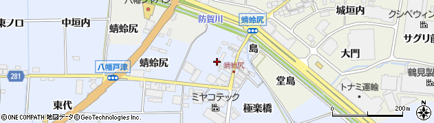 京都府八幡市内里蜻蛉尻周辺の地図