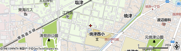 静岡県焼津市塩津131周辺の地図