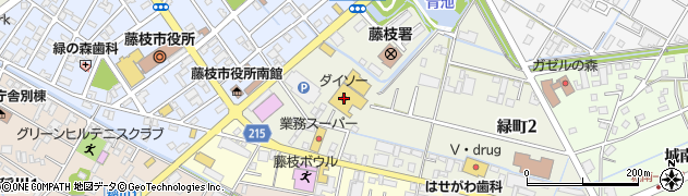 ダイソー藤枝緑町店周辺の地図