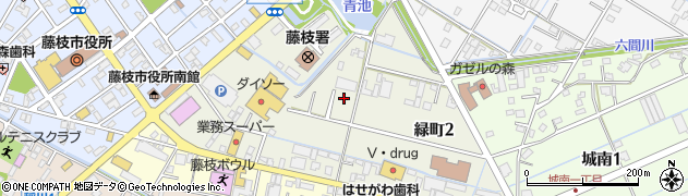 静岡県藤枝市緑町周辺の地図