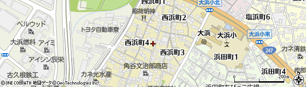 愛知県碧南市西浜町周辺の地図