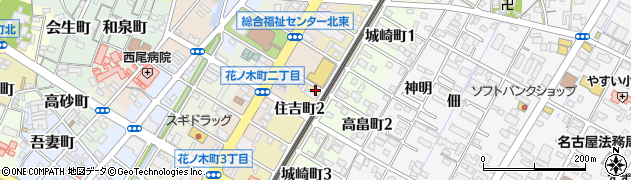 明治安田生命保険相互会社　西尾営業所周辺の地図