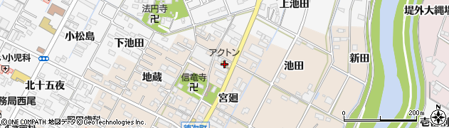 愛知県西尾市徳次町宮廻5周辺の地図
