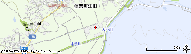 滋賀県甲賀市信楽町江田832周辺の地図