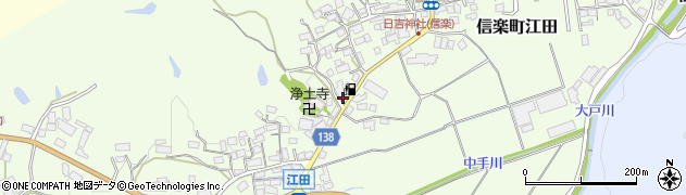 滋賀県甲賀市信楽町江田737周辺の地図