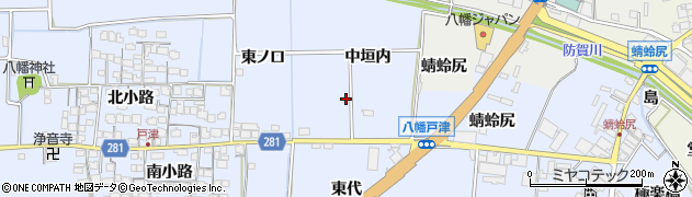 京都府八幡市戸津（中垣内）周辺の地図