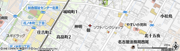 愛知県西尾市寄住町佃周辺の地図