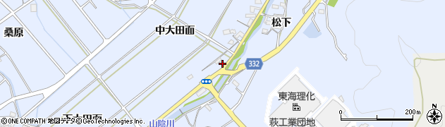 愛知県豊川市萩町中大田面周辺の地図