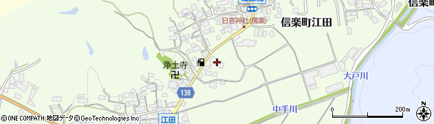 滋賀県甲賀市信楽町江田733周辺の地図