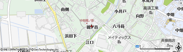 愛知県西尾市中畑町鵜ノ首20周辺の地図