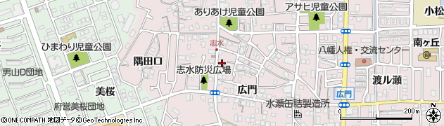 京都府八幡市八幡松原周辺の地図
