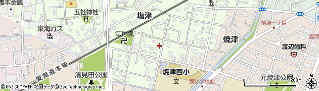 静岡県焼津市塩津125周辺の地図