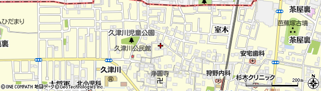 京都府城陽市平川野原77周辺の地図