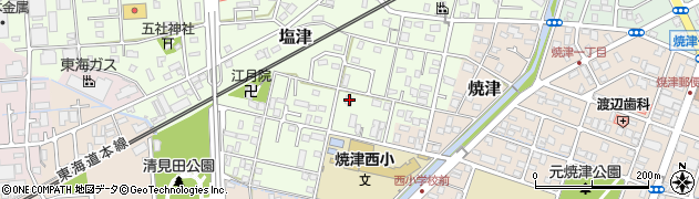 静岡県焼津市塩津139周辺の地図