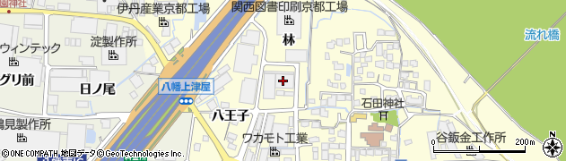 京都府八幡市上津屋八王子124周辺の地図