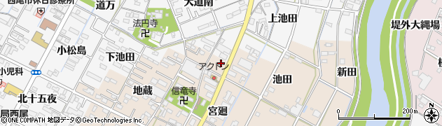 愛知県西尾市徳次町宮廻1周辺の地図