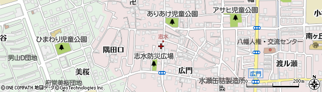 志水郵便局周辺の地図
