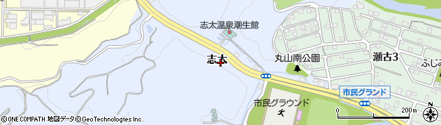 静岡県藤枝市志太周辺の地図
